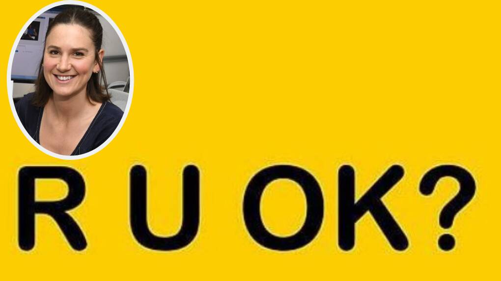 R U OK: Journalist Alex Crowe encourages mates to follow words with action this R U OK? Day. Photo: [Inset] JUDE KEOGH