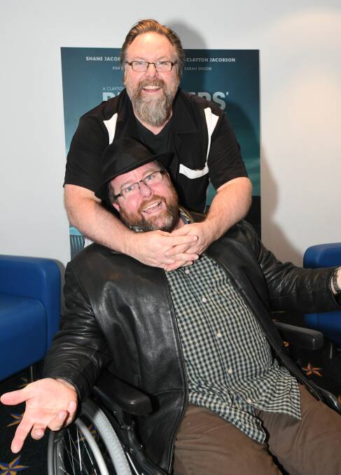 BROTHERLY LOVE: Shane Jacobson and Clayton Jacobson at the premiere of Brother's Nest which opens at Odeon 5 on Thursday. Photo: 0617cfjacobson1