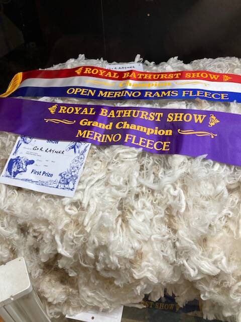 BEST OF THE BEST: Grand Champion Merino Fleece at the Royal Bathurst Show was awarded to Geoff and Robyn Rayner of Pomanara, Sallys Flat. 
