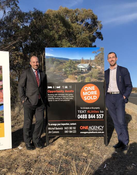 SOLD: One Agency Bestwick Real Estate's Mitchell Bestwick and Jim Connors. Photo: SUPPLIED