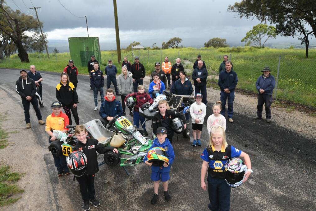 LET DOWN: Members of the Bathurst Kart Club pictured at Mount Panorama in 2020, near the site the go-kart track was proposed to be built on. Photo: CHRIS SEABROOK 102720cgokarts
