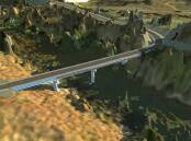 FUTURE PLANS: An artist impression of the planned bridge over the Macquarie River at Dixons Long Point, below Hill End.