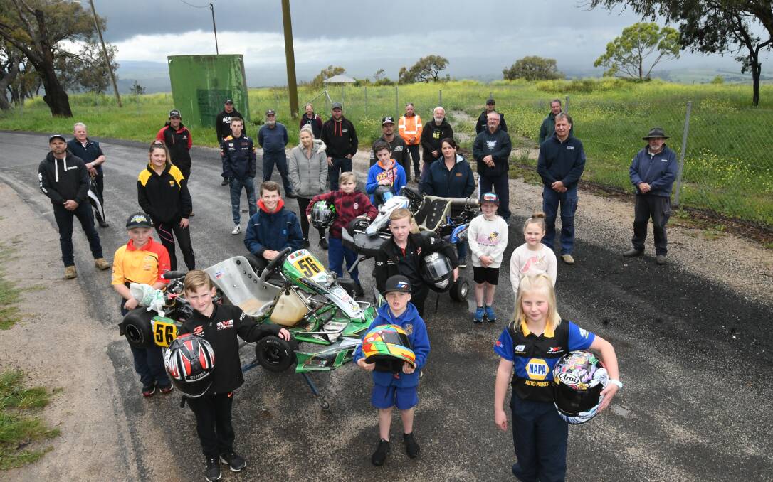 SET TO GROW: Some of the 200 Bathurst Kart Club members, with numbers expected to grow quickly now that there's a funding plan for the track. Photo: CHRIS SEABROOK 102720cgokarts