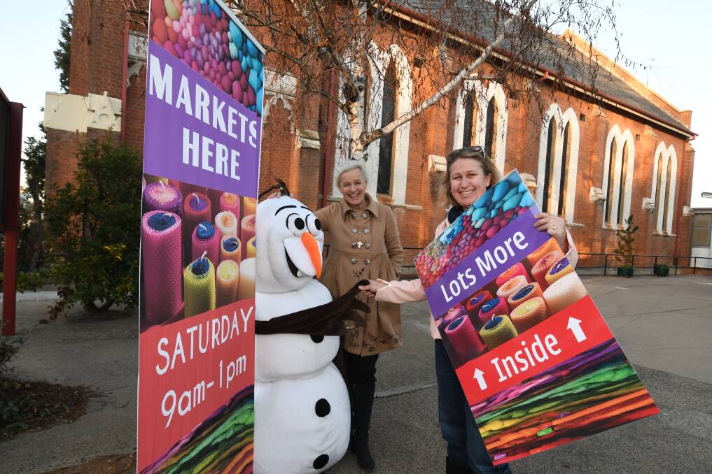 NEW EVENT: Bathurst Uniting Community Market co-ordinator Robyn Wray (right) with Reverend Claire Wright (left), at the Bathurst Uniting Church. Photo: CHRIS SEABROOK 071718cmarkts1