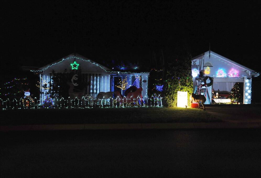 CAN YOU DO BETTER?: The display at 22 James Barnett Drive was one of the finalists in the 2015 Put Christmas in Your Street competition. Photo: CLARE LEWIS 121115light1