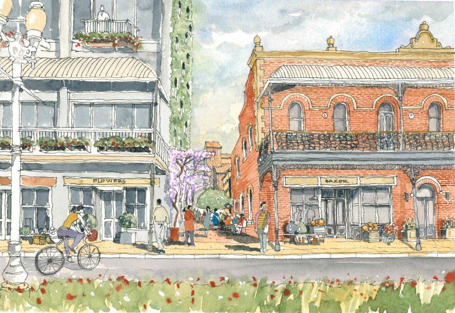 Illustrations submitted with the concept DA show what the Tremain's Mill precinct could look like. 