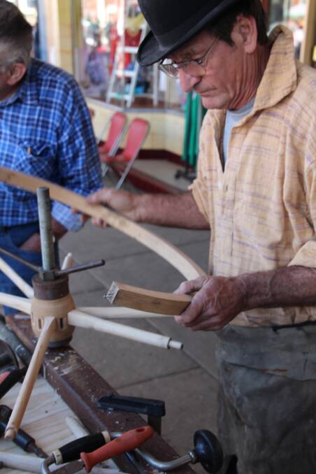 TRADITIONAL TRADE: Neil Wilson shows off an example of the kind of traditional craftsmanship that can be experienced on the Artisan Trades Trail. Photo: SUPPLIED