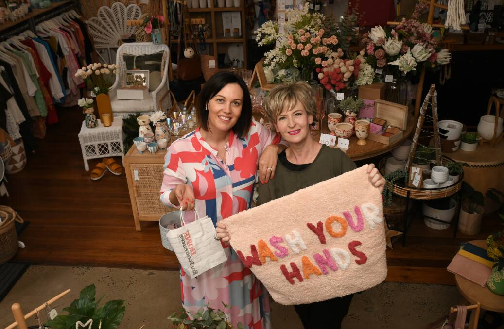 GOING STRONG: Owners of Gorgeousness, Kate Hemsworth and Bronwyn Aberley, who have enjoyed very strong Christmas trade. Photo: CHRIS SEABROOK 122320cgorgesns