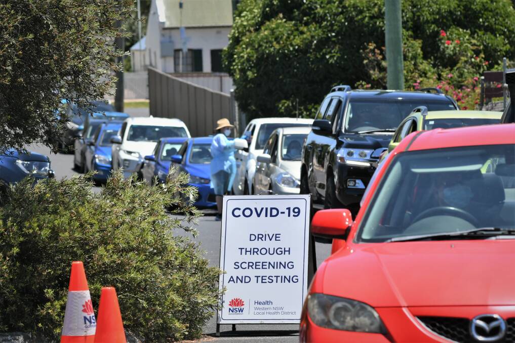 CHANGES: The drive-through testing clinic hours are reducing in response to a drop in demand for PCR tests. Photo: CHRIS SEABROOK