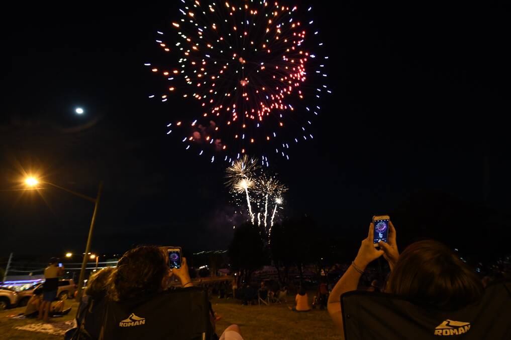 HIGHLIGHT: Fireworks were one of the attractions for patrons at Party in the Park. Photo: CHRIS SEABROOK 