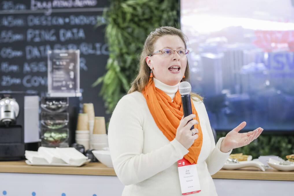 ONGOING PROJECT: Zoe Hida from Appiwork, seen at the launch of Everywhere Venues at the CeBIT conference in May.  Photo: SALTY DINGO