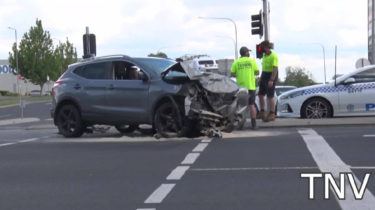 COLLISION: A Nissan station wagon collided with a Toyota Kluger (pictured) at the intersection of Sydney Road and Stockland Drive. Photo: TNV