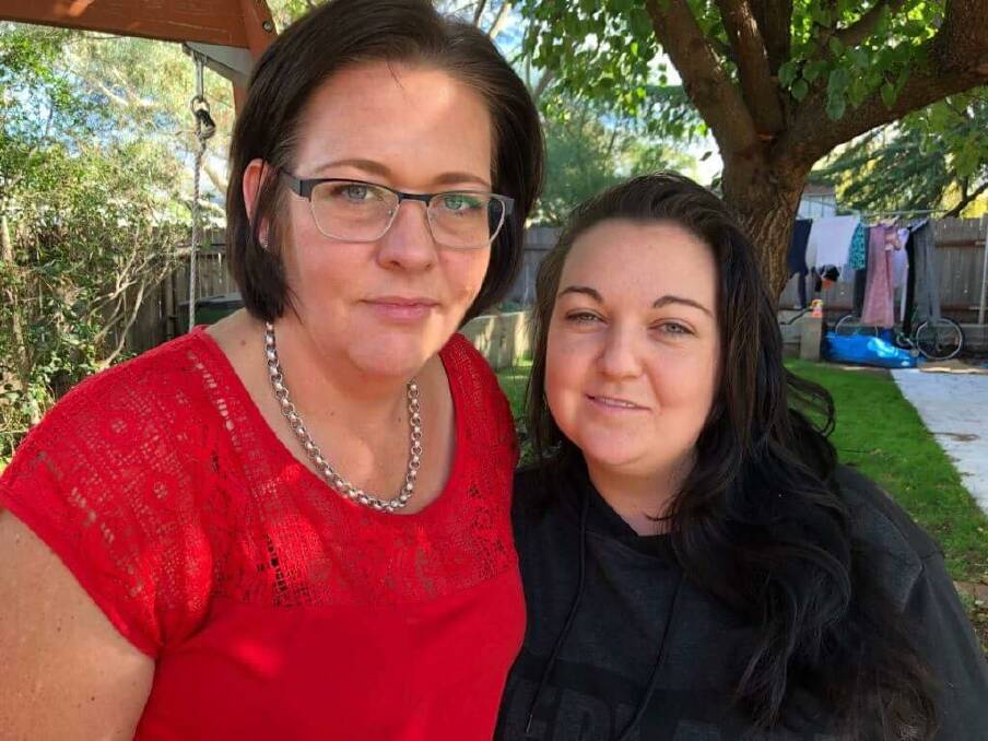 SUPPORT: Jaylene Reynolds (right) with her close friend Meagan Bush, who arranged the fundraising night in Gulgong. Photo: SUPPLIED