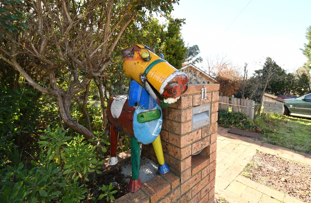 SNAPSHOT: This unusual horse-like sculpture was spotted next to a letterbox in Bathurst this week. Photo: CHRIS SEABROOK 061119csnap