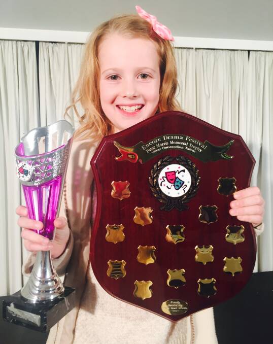 BIG WIN: The highlight of the Encore Festival was the announcement of the Peter Morris Memorial Trophy for most outstanding talent and this was awarded to Scout Toole.