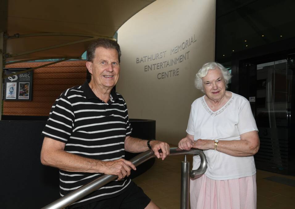 BIG EVENT: Seniors Festival committee member John Hollis with CPSA member Betty Cowan at Bathurst Memorial Entertainment Centre, the venue for the expo. Photo: CHRIS SEABROOK 021720cseniors1