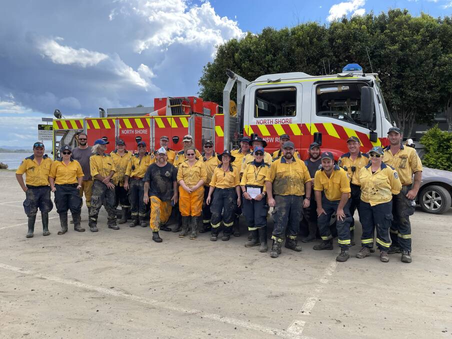 SENT TO HELP: The combined strike team, which includes NSW Rural Fire Service (RFS) Chifley/Lithgow Team volunteers. Photo: SUPPLIED