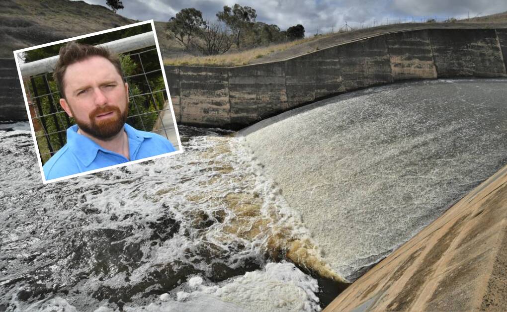 OVERWHELMING EVIDENCE: Councillor Alex Christian thinks water restrictions should be lifted while Chifley Dam is full and regularly overflowing. 
