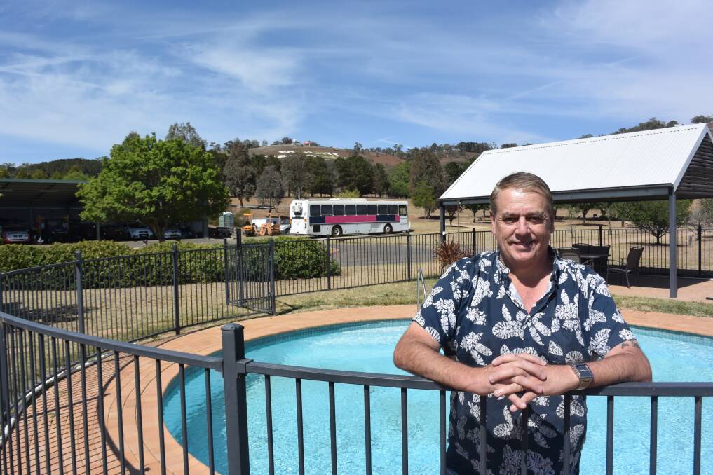 SUCCESS: Owner of 505 Conrod Straight, Keith Tucker, at the property in December. His accommodation plans have been approved. Photo: RACHEL CHAMBERLAIN