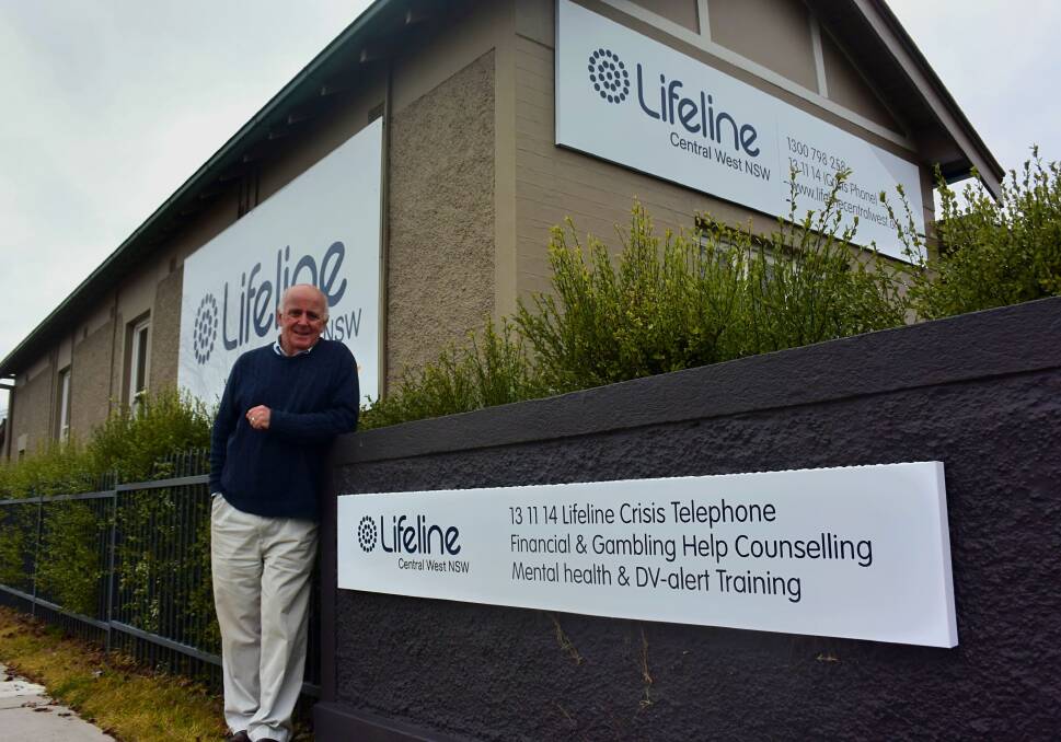NEW DIGS: Lifeline Central West executive director Alex Ferguson at the new  premises, on the corner of Howick and Rankin streets. Photo: RACHEL CHAMBERLAIN 062918rcmove1