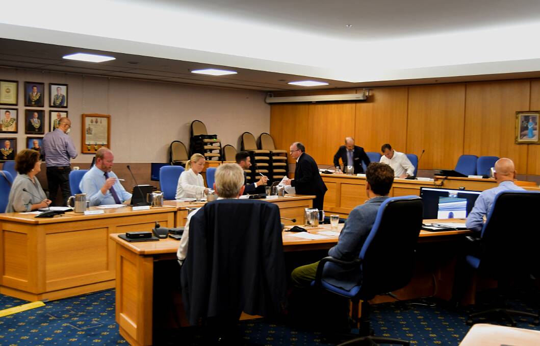 THE NEW COUNCIL: Councillors in the chamber at the December 23 extraordinary meeting.