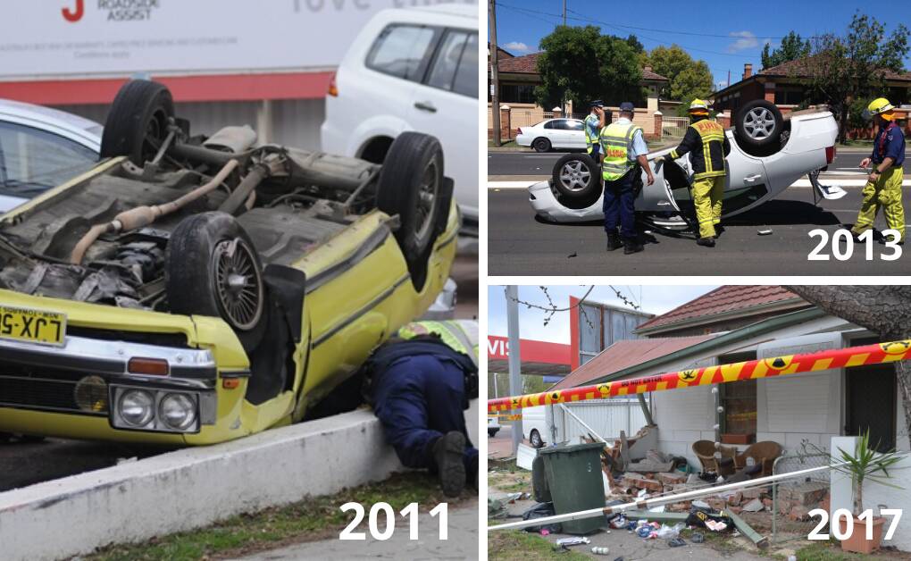 CRASH HISTORY: Several serious accidents have occurred near the site proposed for the Taco Bell development in the last decade. Photos: Western Advocate and Bathurst Scan