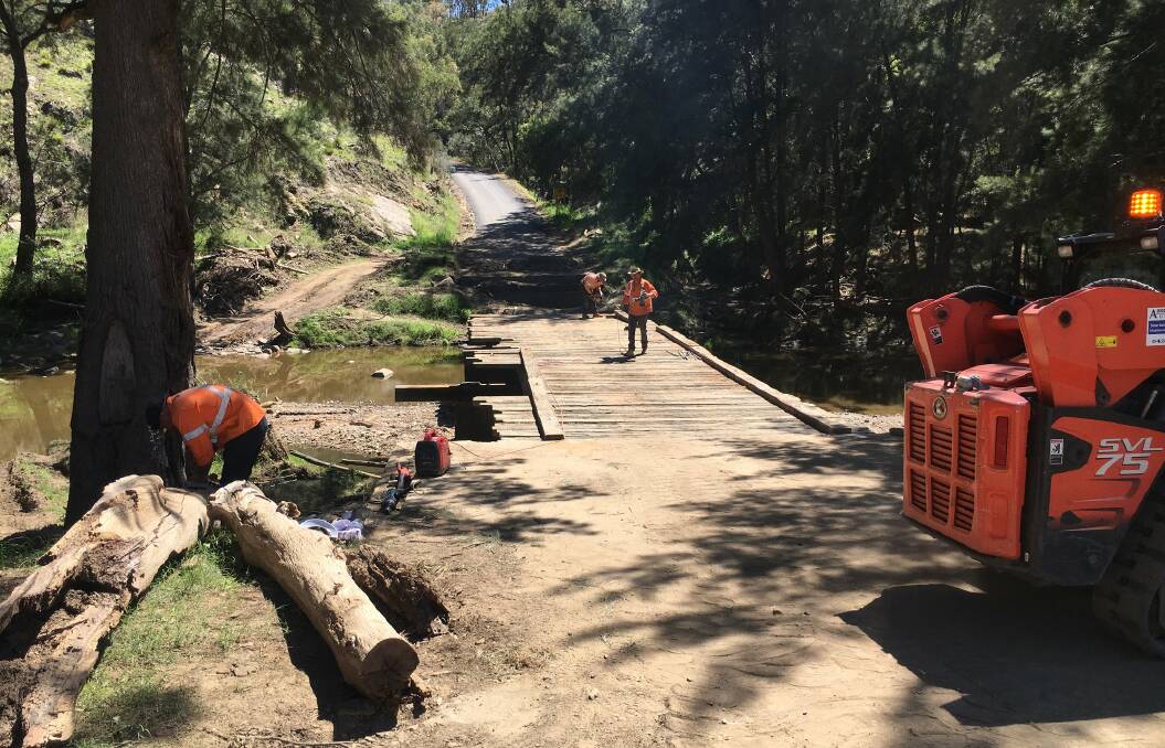 WORK COMPLETE: Howards Bridge, as pictured on February 15, is now ready to be used by most vehicles. Photo: BATHURST REGIONAL COUNCIL