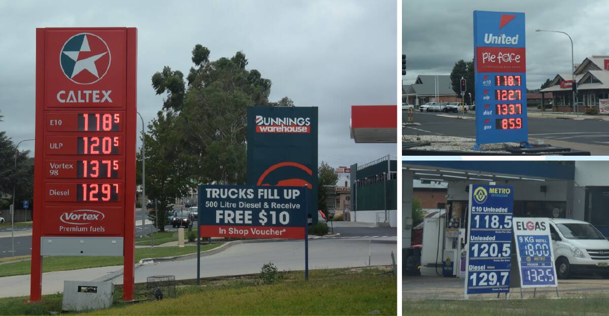 FANTASTIC: Petrol prices have dropped significantly in the last fortnight, with unleaded fuel down to around 120 cents per litre at most Bathurst retailers. 