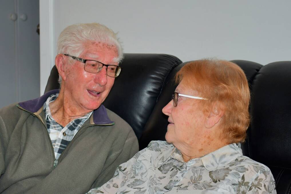 Adrian and Lorna Ryan looking at each other ahead of their 70th wedding anniversary. Picture by Rachel Chamberlain
