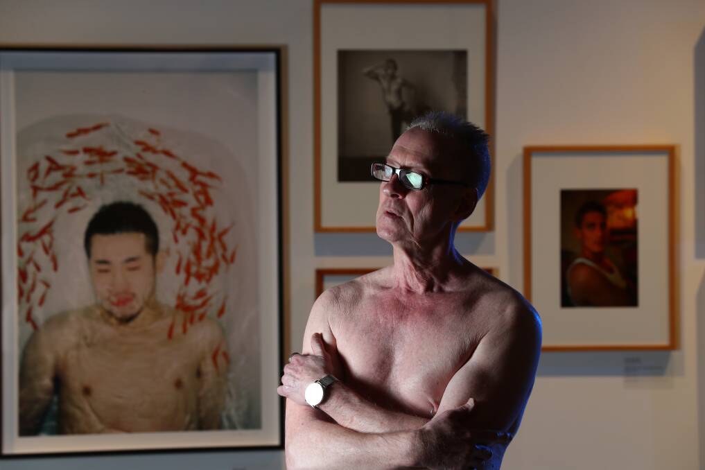 NOTHING TO HIDE: Bathurst Regional Art Gallery director Richard Perram will lead a nude tour of The Unflinching Gaze at the end of November. Photo: PHIL BLATCH 111417pbart1