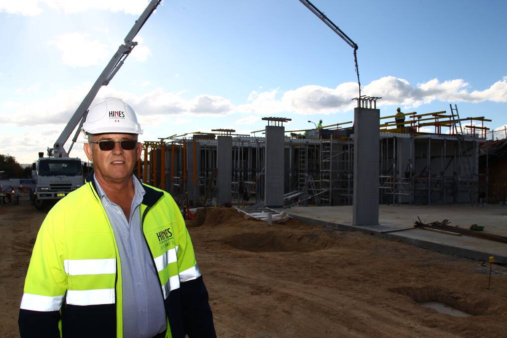 TAKING SHAPE: Hines Constructions project manager Dallas Harvey at Westpoint, where work is tracking well on the shopping centre's enormous redevelopment. Photo: PHIL BLATCH 050418pbwest1