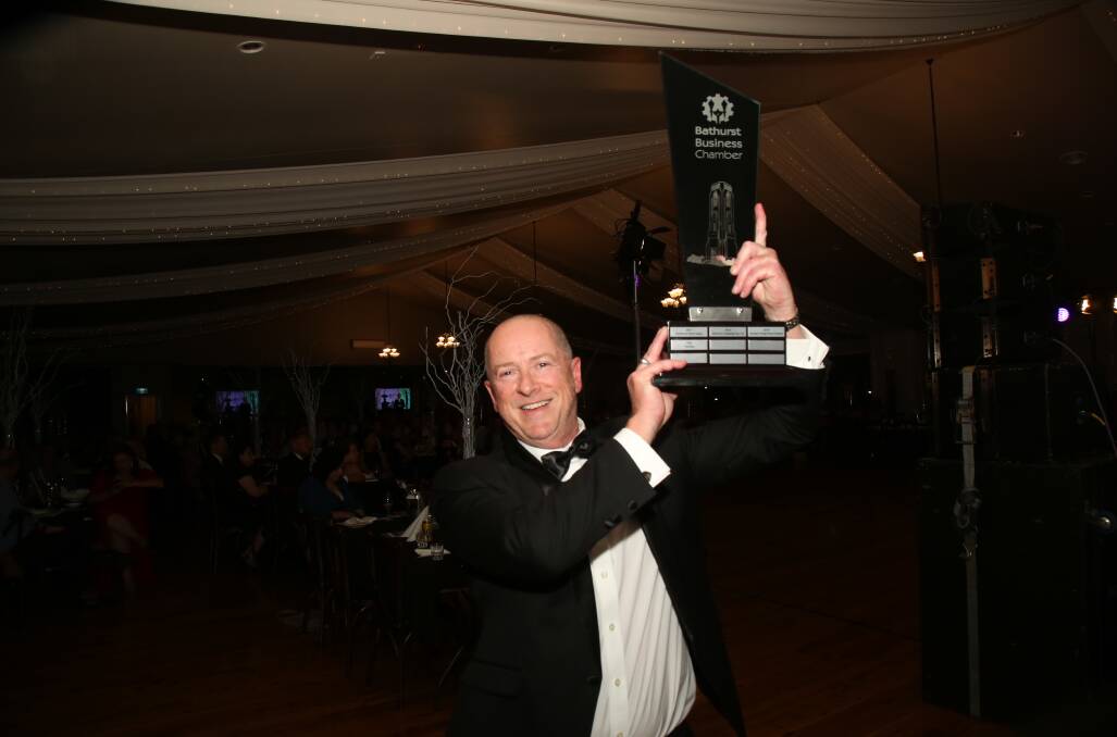 Vivability CEO Nick Packham with the Carillon Business of the Year award in 2021. Photo: PHIL BLATCH