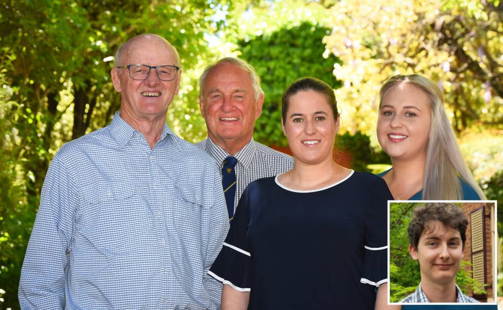 WORKING TOGETHER: Lead council candidate Geoff Fry with Rob Quinn, Kylie McKelvie, Rose Lajtar and Callum Campbell (inset). Photos: SUPPLIED 