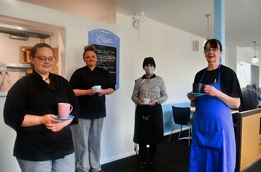 WORKING HARD: Country Coffee staff members Brooke McGregor, Gemma England, Brenda George and Lesley Buckley. 