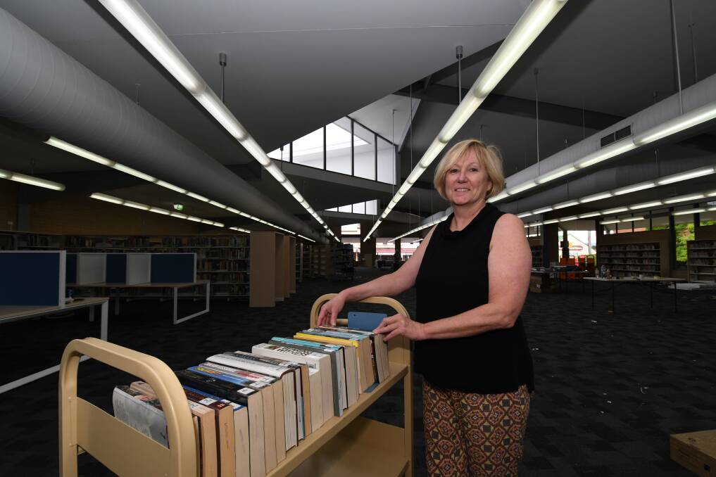 SHAPING UP: Library manager Patou Clerc inside Bathurst Library, which is undergoing a major renovation. Photo: CHRIS SEABROOK 010918clibry1