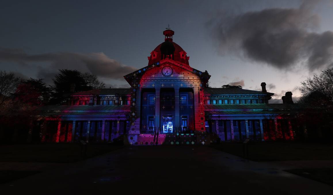 FLASHBACK: Bathurst Court House in 2019, a location that continues to be the centrepiece of the Bathurst Winter Festival illuminations. Photo: PHIL BLATCH