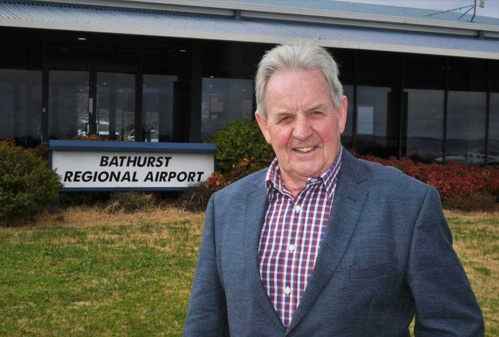 Mayor Robert Taylor at Bathurst Airport. Photo: CHRIS SEABROOK 