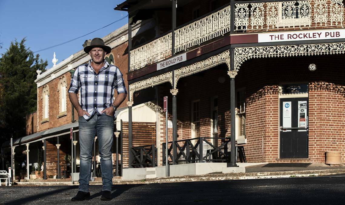MAN WITH A PLAN: Celebrity chef Matt Moran out the front of the Rockley pub.