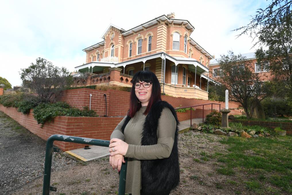 Logan Brae operations manager Rebecca Mathie outside the historic venue. Photo: CHRIS SEABROOK
