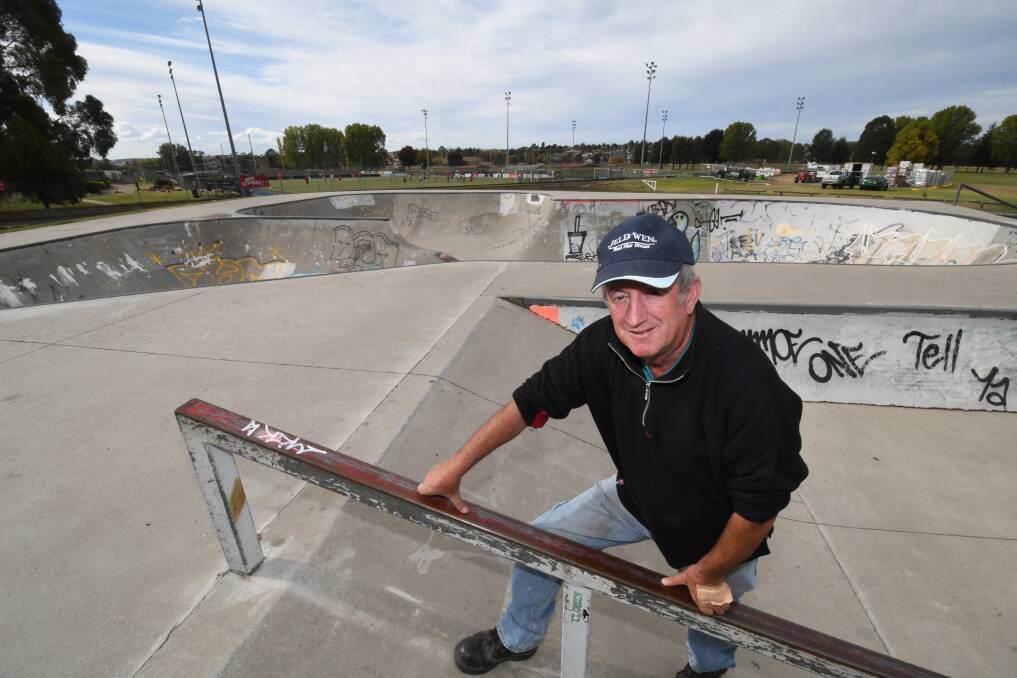PUSHING THE PROJECT: Deputy mayor Bobby Bourke is keen to see the Bathurst skate park expanded in the next financial year. Photo: CHRIS SEABROOK 050218cskate1a