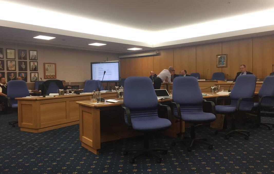 EMPTY CHAMBER: Councillors walked out of the chamber after the suspension of standing orders on Wednesday night. 