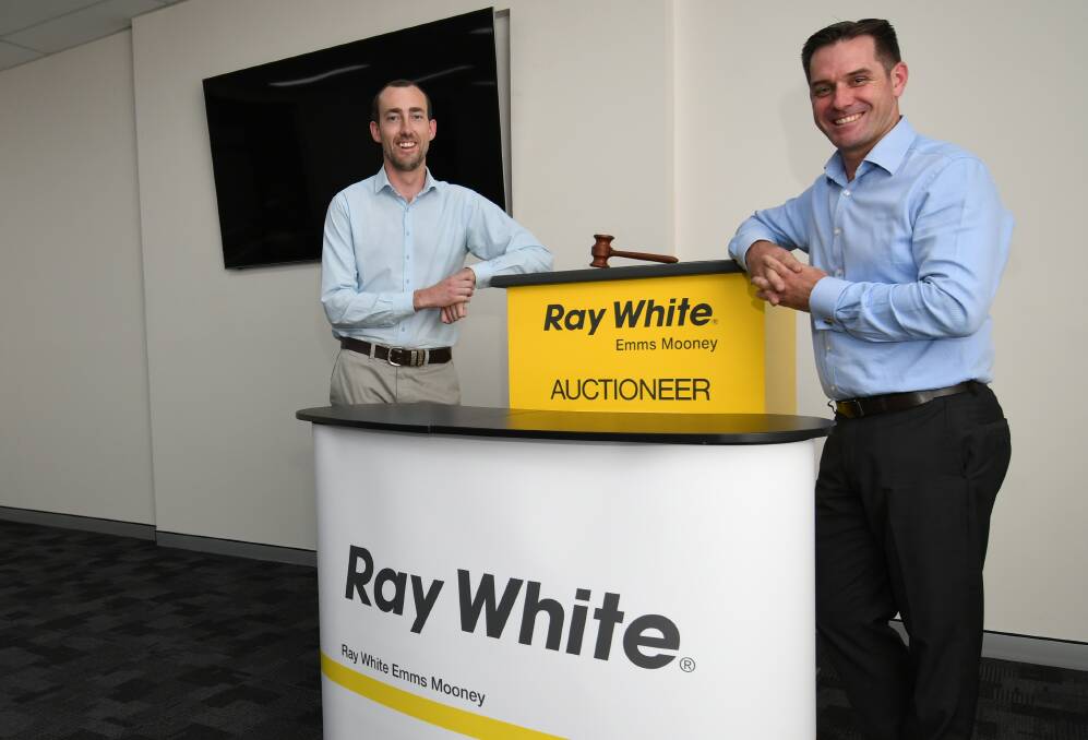 NEW FACE: Jim Connors and Andrew Crauford have joined Ray White Emms Mooney's residential sales team. Photo: CHRIS SEABROOK 011320craywhite