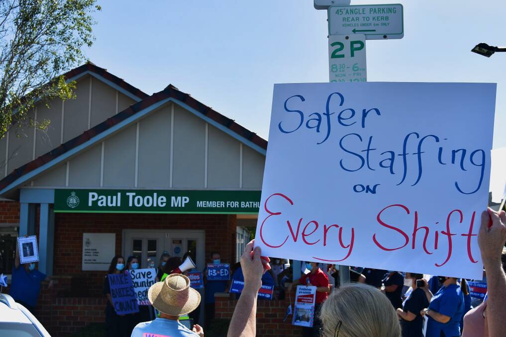 Bathurst nurses hope members of the public will join them for rally