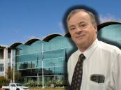 A photo of general manager David Sherley overlaid on a photo of the Bathurst civic centre. Pictures file
