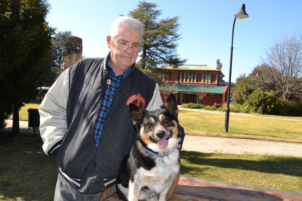 Bathurst man Ron Webb with his dog Junior in 2018. Photo: BRADLEY JURD