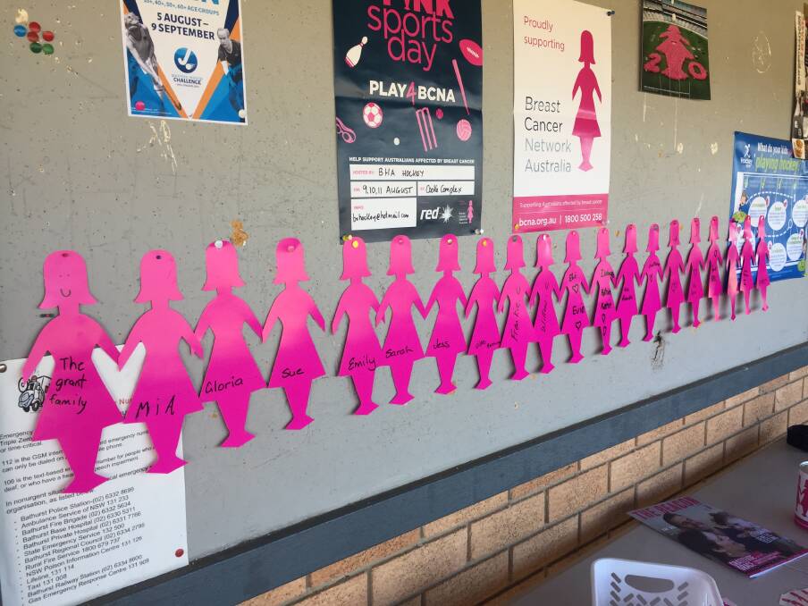 SNAPSHOT: Pink cardboard ladies were on sale at Bathurst Hockey Centre over the weekend as part of the Pink Sports Weekend.