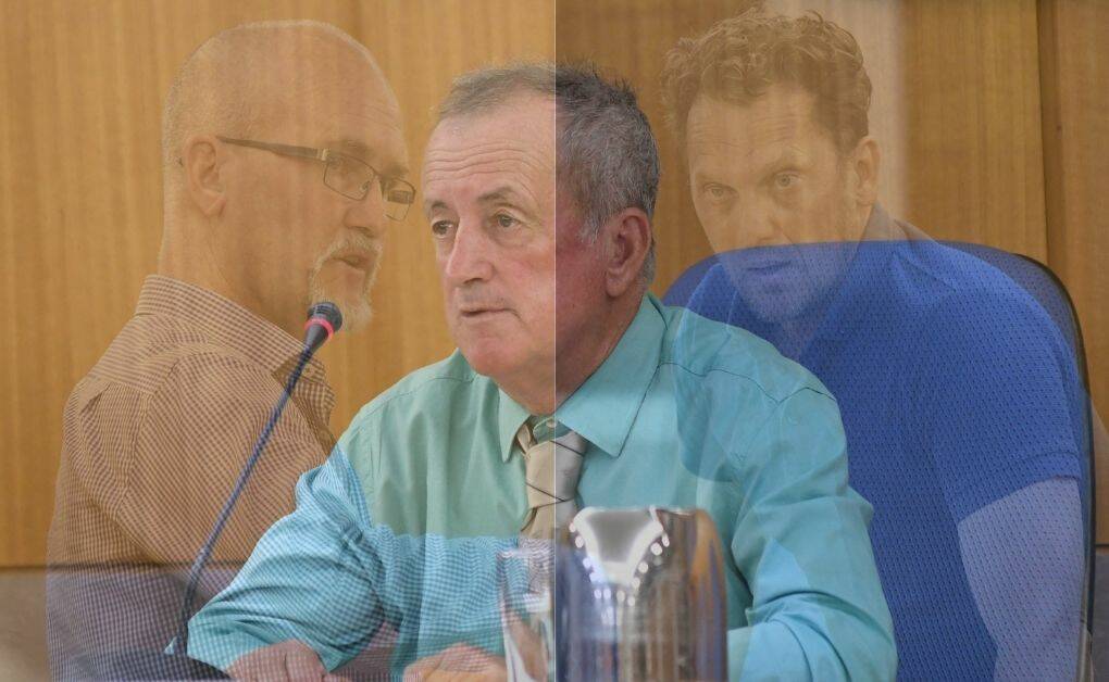 VOTES TO COME: Acting mayor Ian North (left) is the top contender for the mayor's job, however councillor Jess Jennings (right) is still considering putting his name forward. Meanwhile, councillor Bobby Bourke is set to face a no-confidence vote.