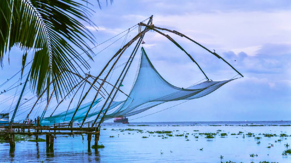 The Chinese Fishing Nets in Cochin.