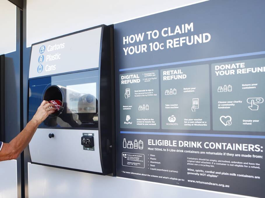 It's coming: A reverse vending machine is expected to be operational at North Dubbo Woolworths by the middle of the month. Photo: DANIEL MUNOZ