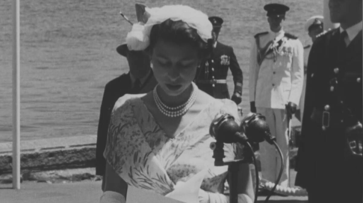 Queen Elizabeth first visited Australia in 1954. Picture screenshot. 